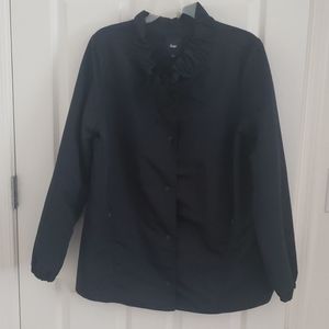 Gap Ruffled Neck Rain Coat